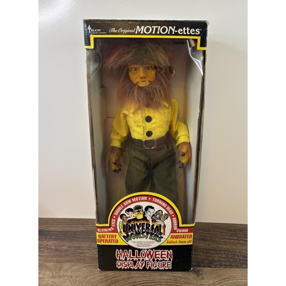 Vintage Telco Halloween Universal Studios Motion-ette Figure The Wolf Man Boxed